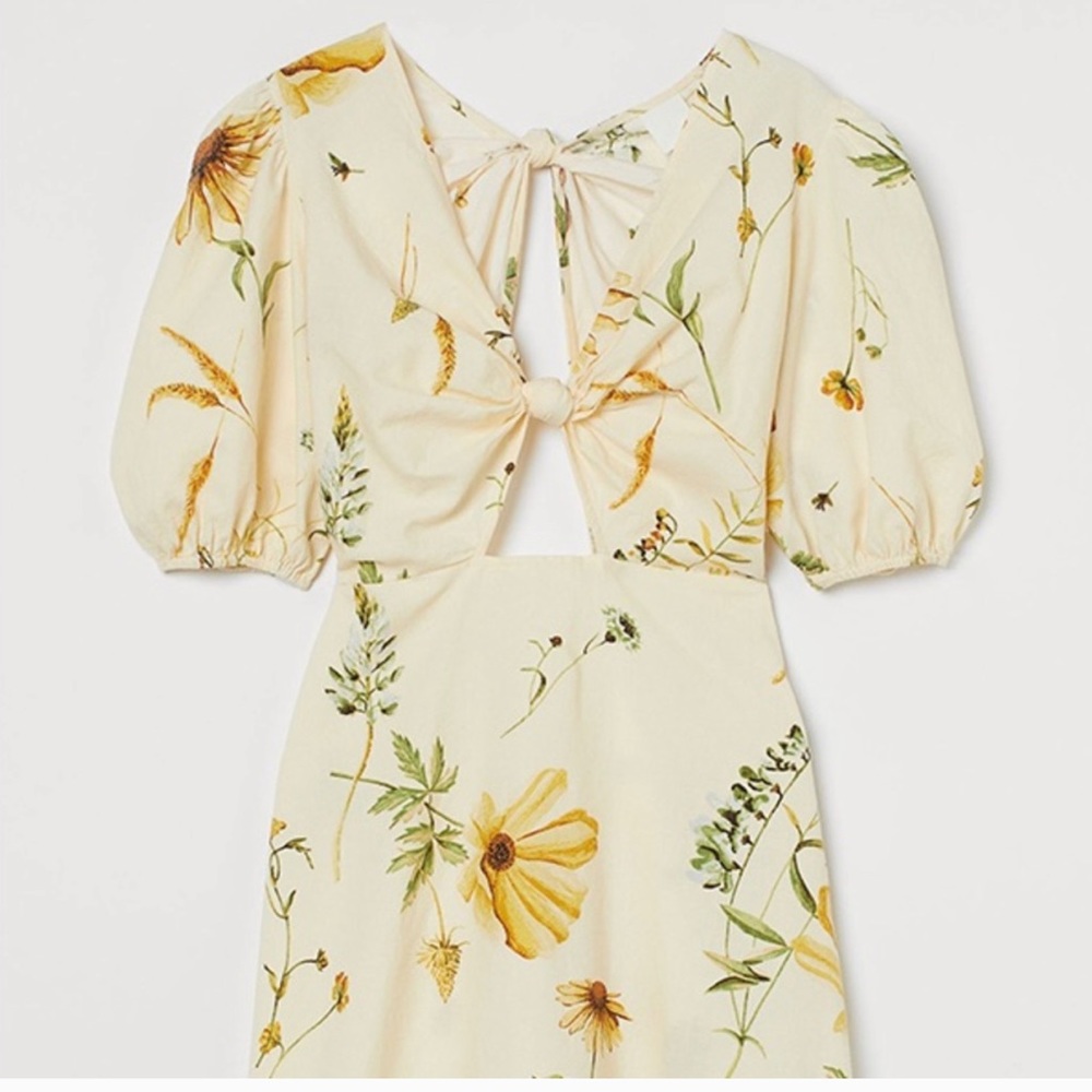 H&M sunflower peek through dress size small